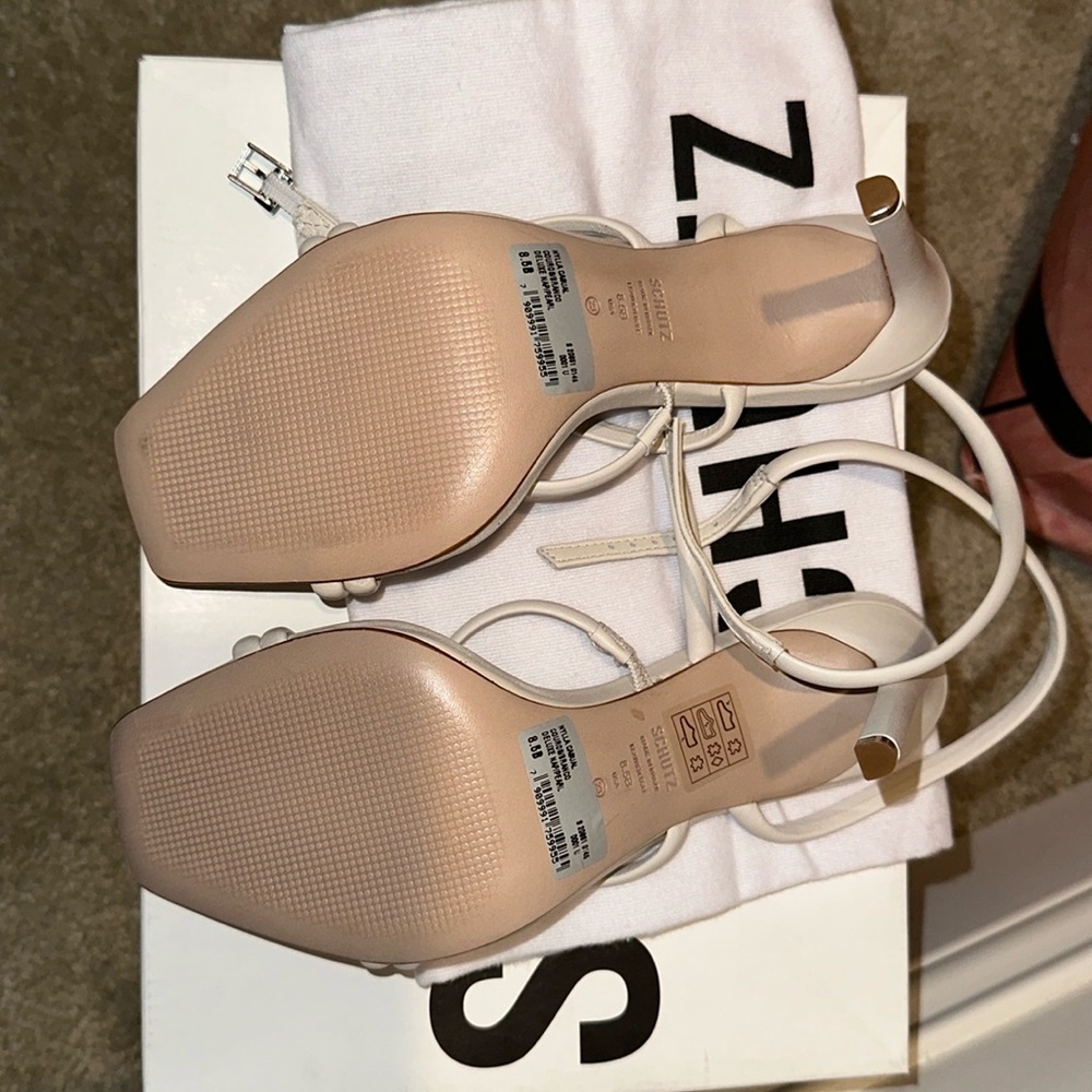 SOLD Schutz white strappy heels - Picture 8 of 8